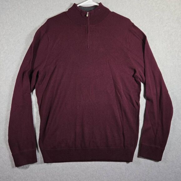 Nordstrom Merino Wool Sweater 1/4 Zip Medium - Picture 1 of 11